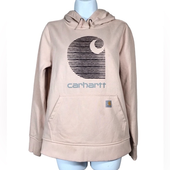 Carhartt Womens Rain Defender Relaxed Fit Hoodie Size S Pink Sweatshirt Grunge - Picture 14 of 14
